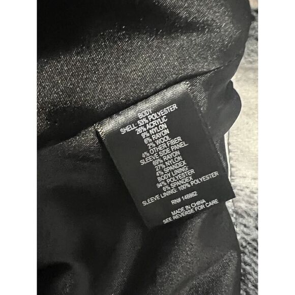 Torrid Jacket 4 US 26 Plaid Flannel Moto Zip Front Black White Check NWT - Picture 7 of 7